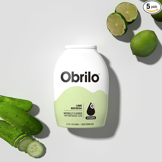 Obrilo Water Enhancer Liquid Flavoring Drops - ZERO Sugar/Calorie, Dye Free, Naturally Flavored