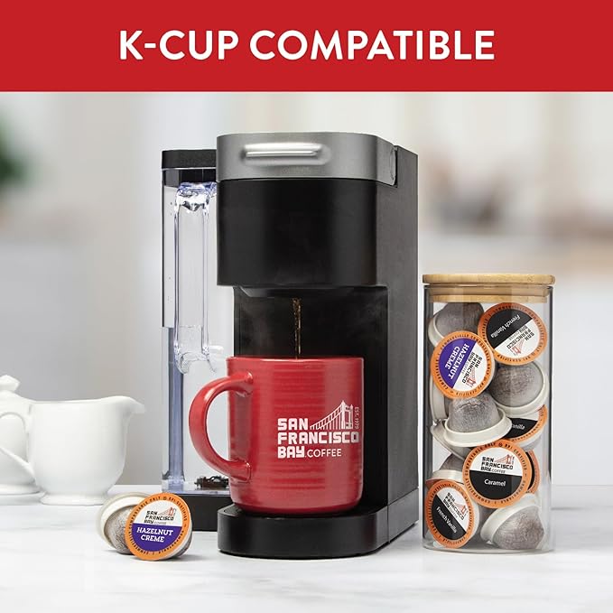 San Francisco Bay Compostable Coffee Pods - Variety Pack Flavored (40 Ct) K Cup Compatible