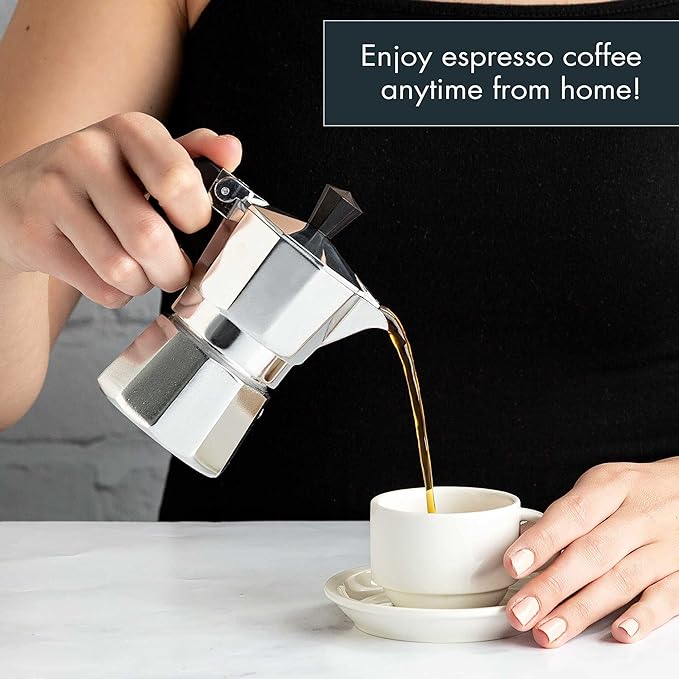 Primula Classic Stovetop Espresso and Coffee Maker, Moka Pot for Italian and Cuban Café Brewing
