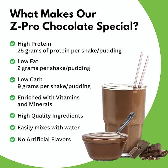 Z-Pro25 Protein Powder, 23.7 oz ??25g Casein & Whey Blend ??Low-Carb, High-Protein Meal Replacement