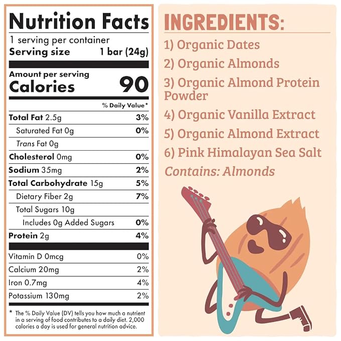 Skout Organic Almond Cookie Kids Snack Bars (18 Pack) | Organic Kids Snack Bars | School Snacks &