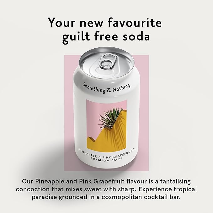 Something & Nothing Pineapple & Pink Grapefruit Flavoured Sparkling Water | Lightly Carbonated