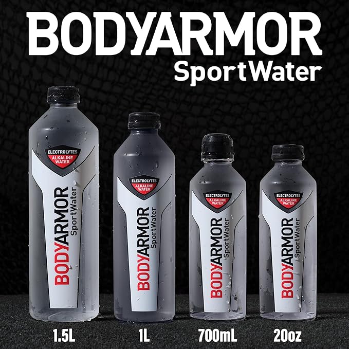 BODYARMOR SportWater Alkaline Water, Superior Hydration, High Alkaline Water pH 9+, Electrolytes