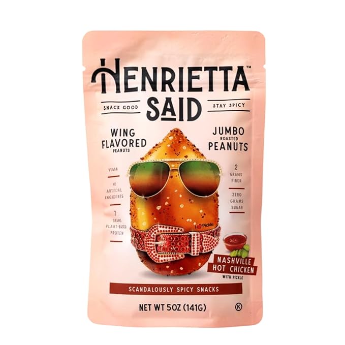 Henrietta Said Wing-Flavored Peanuts - Truly Good Foods Snacking Nuts - Bold Flavors - Savory &