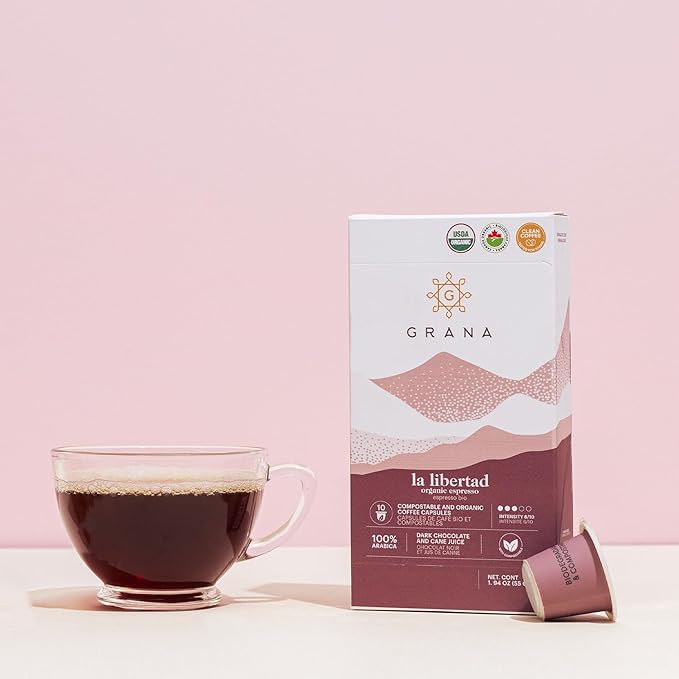 G GRANA Coffee Pods, Compatible with Nespresso OriginalLine, 20 Pack, Medium-Dark Roast, USDA