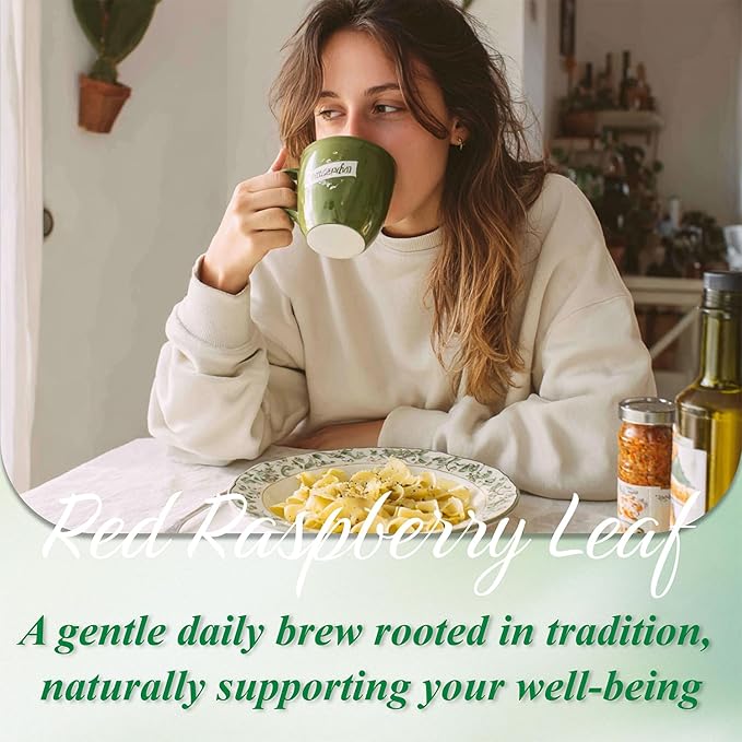 WT WEETEE Red Raspberry Leaf Tea Bags, 60 Count Corn Fibre, Pure Cut & Sifted Raspberry Leaves, No