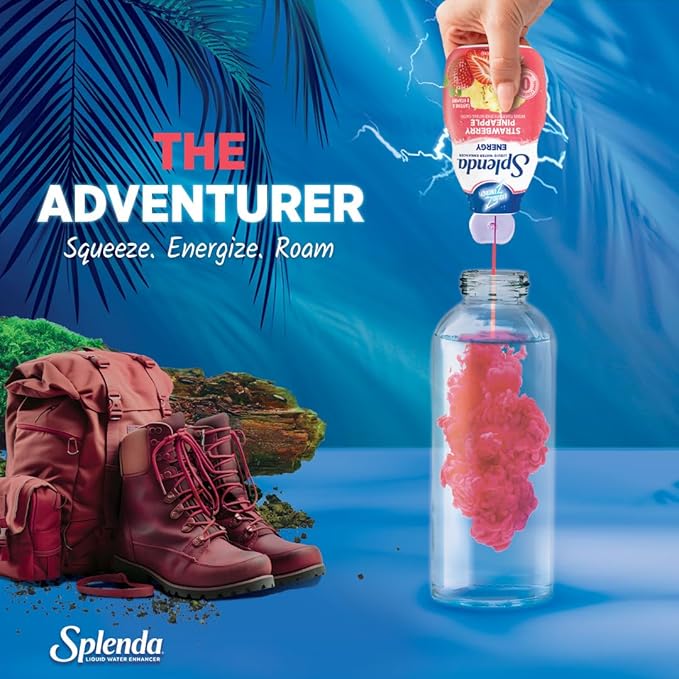 SPLENDA Energy Liquid Water Enhancer Drops, Sugar Free, Zero Calorie, Natural Flavor, Concentrated