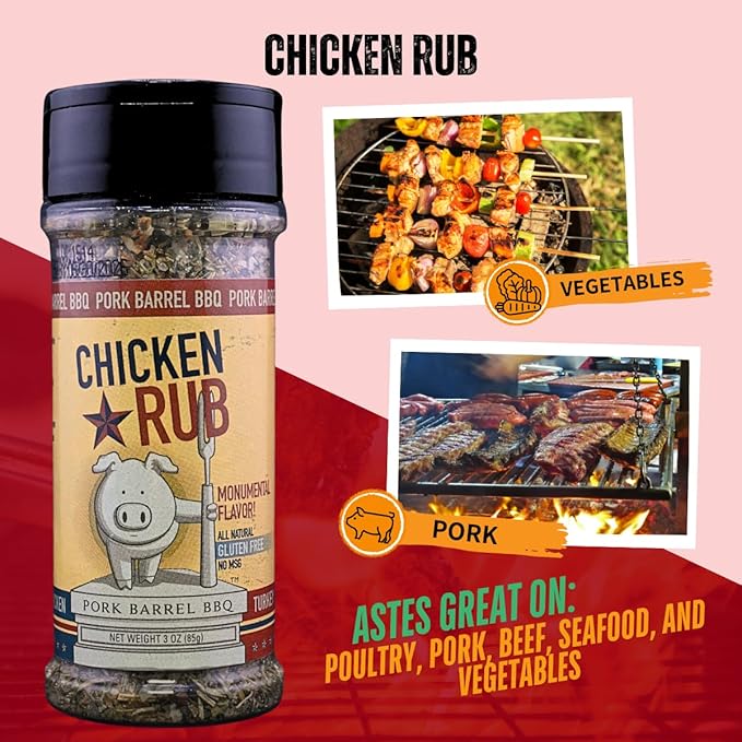 Pork Barrel BBQ Chicken Spice Rub | All-Purpose Seasoning and Spice Rub |Grilling Essentials