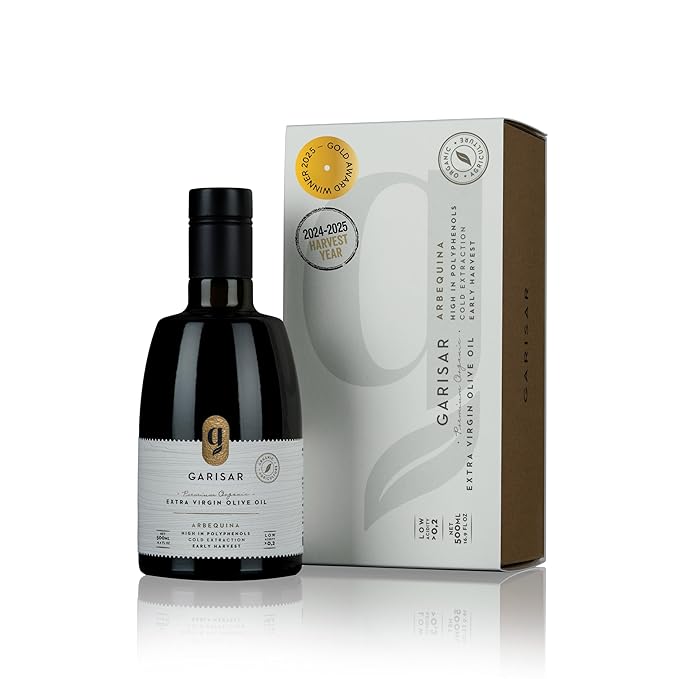 Garisar High In Polyphenol Premium Extra Virgin Olive Oil (>600 ppm), Low Acidity (Max 0.2%)
