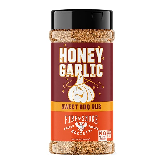 Fire & Smoke Society Honey Garlic BBQ Rub | BBQ Seasonings and Rubs for Smoking and Grilling |