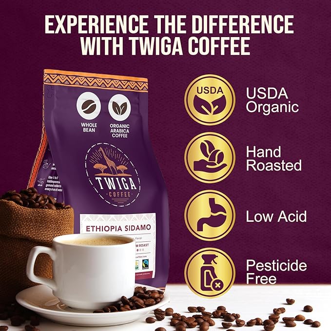 Twiga Coffee Guatemalan Coffee Beans ??Premium Dark Roast Arabica Guatemala Whole Beans with Rich