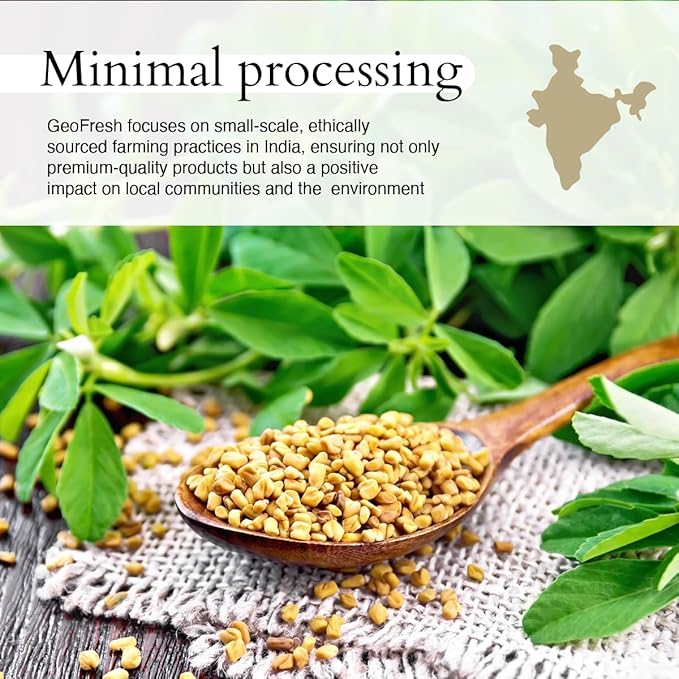 Geo-Fresh Fenugreek Powder Organic ??2.29 oz (65g) ??Organic Fenugreek Powder ??Ground Spices for
