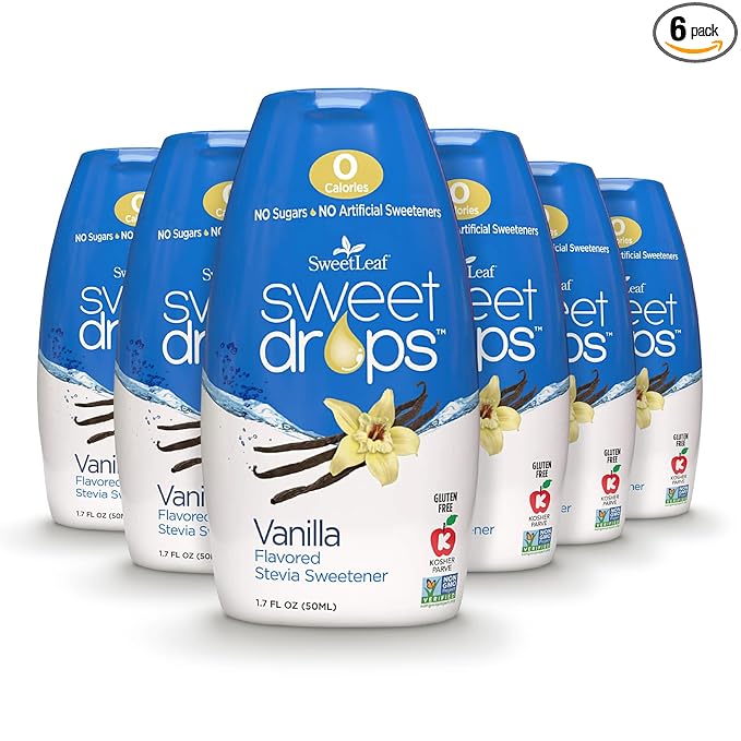 SweetLeaf Sweet Drops Vanilla Stevia Liquid Sweetener - Flavor Foods, Keto Coffee with Sugar Free