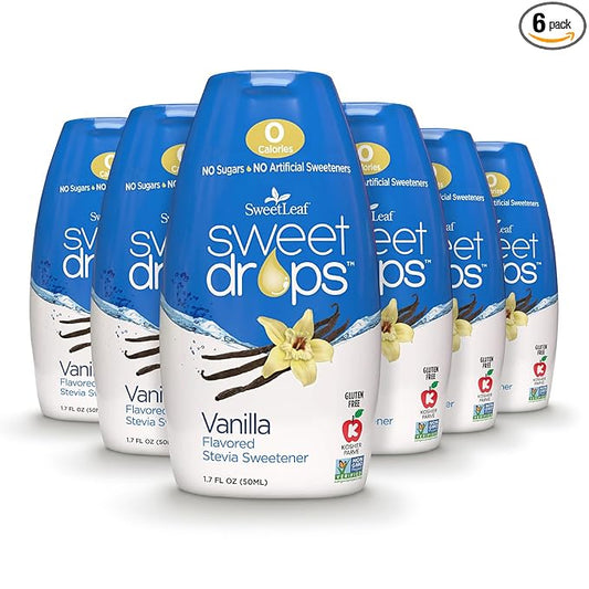 SweetLeaf Sweet Drops Vanilla Stevia Liquid Sweetener - Flavor Foods, Keto Coffee with Sugar Free