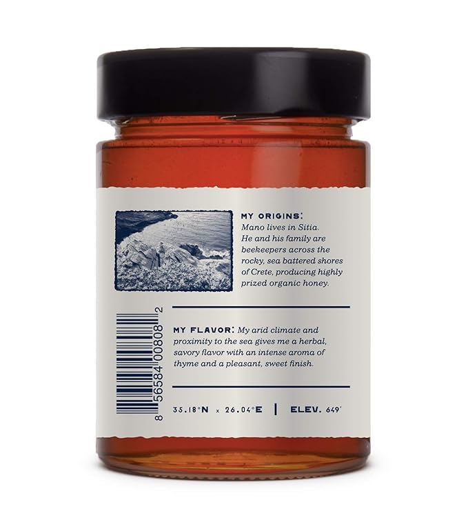 Thyme Honey by Ancient Foods - Organic Honey Raw Unfiltered Authentic Greek Honey from Greece |