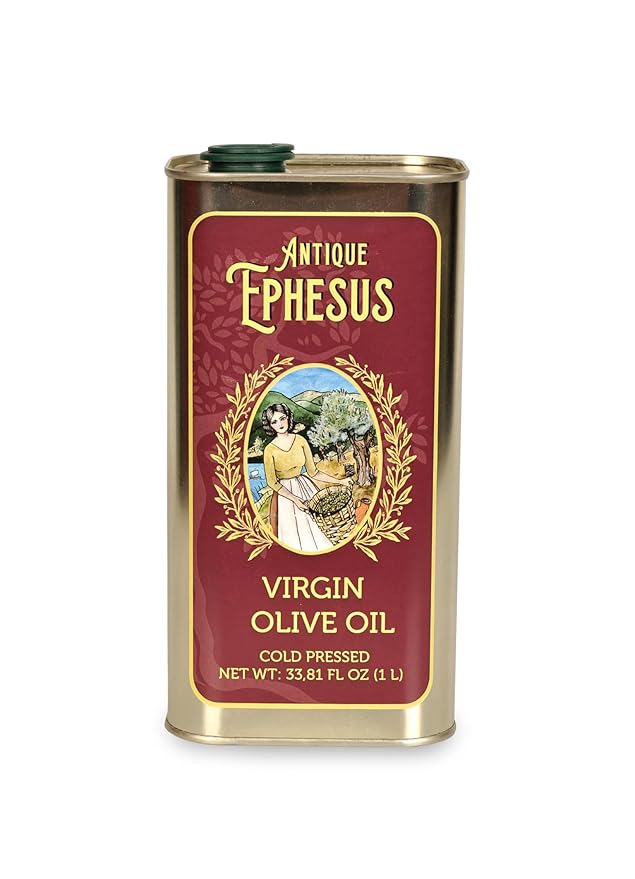 Cold Pressed Virgin Olive Oil 1 L - 33.81 Fluid Ounce, Antique Ephesus, Mediterranean Region of