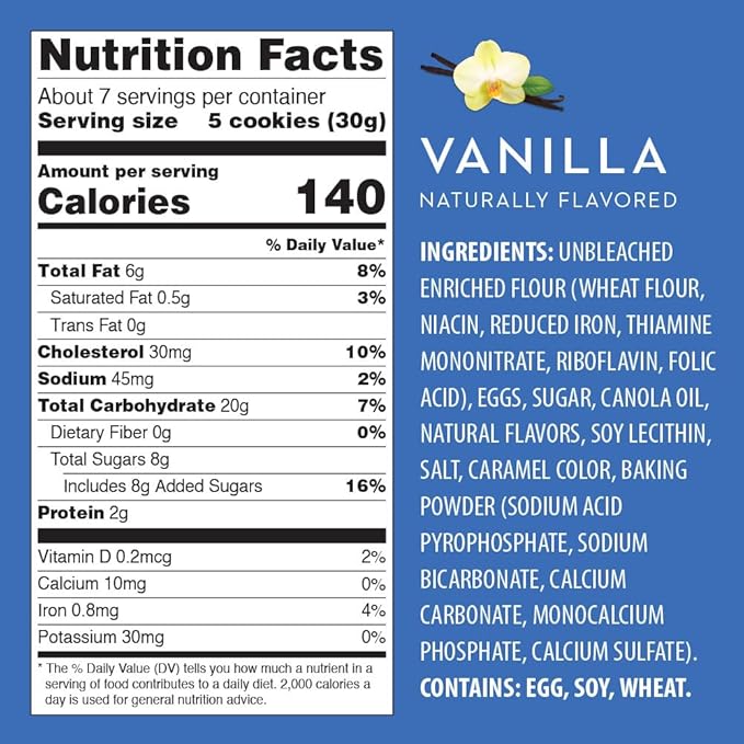 Reko Pizzelle Authentic Italian Style Waffle Cookie, Vanilla, 7 Ounce (Pack of 12)