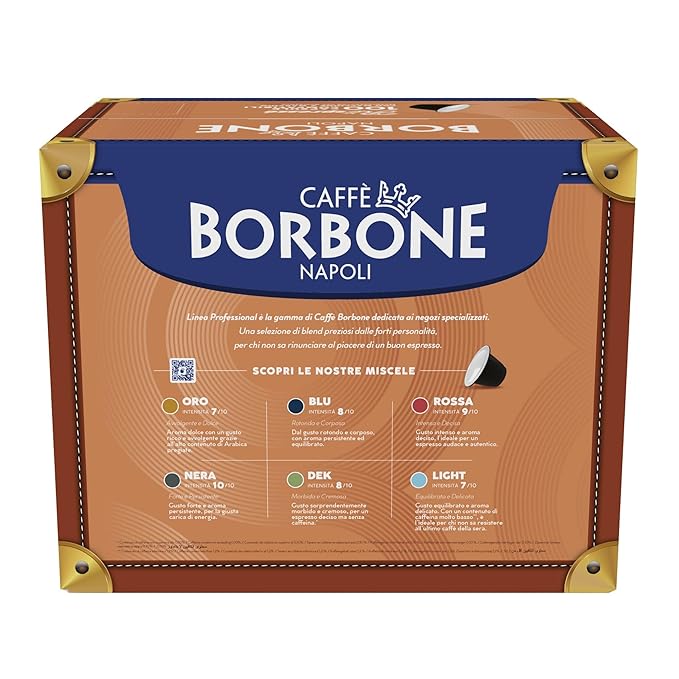 Caffè Borbone Nespresso Compatible Espresso Pods, Medium Roast Arabica and Robusta Blend, Intense