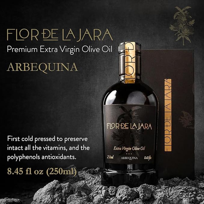 FLOR DE LA JARA Premium Extra Virgin Olive Oil from Spain, First Cold Pressed, Monovarietal