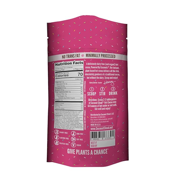 Coconut Cloud Vegan Hot Cocoa, Birthday Cake, 7 oz (198 g)