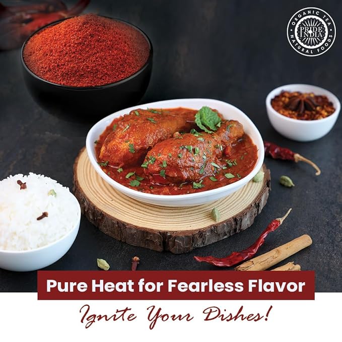 Pride of India | Red Chili Ground 2.1 oz (59 gm) Small Dual Sifter Jar | Traditional Indian Spice |