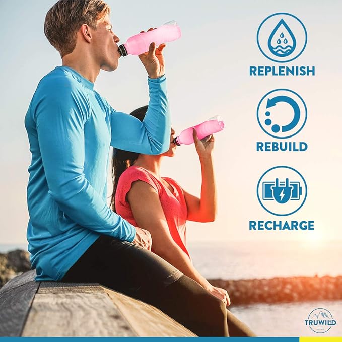 TruWild Natural Hydration Powder Single Serve Zero Sugar, Vegan Electrolytes + Amino Acids