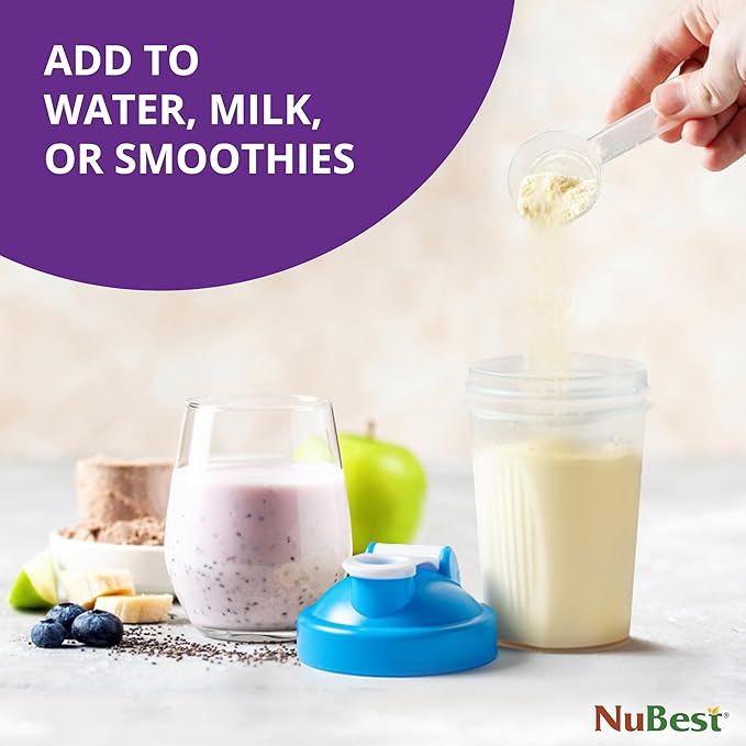 NuBest Tall Protein Powder for Kids & Teens - Vegan Vanilla Protein Powder Shake with Organic Red