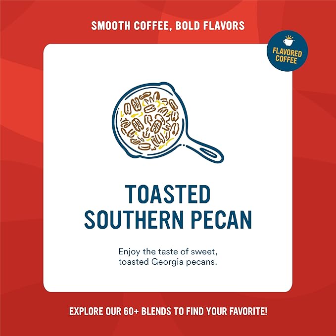 Cameron's Coffee Roasted Whole Bean, Flavored, Toasted Southern Pecan, 4lb (Pack of 1)