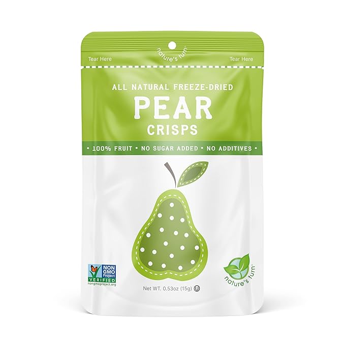 Nature’s Turn Freeze-Dried Pear Crisps – Healthy, Gluten-Free, Crispy & Delicious, Plant-Based