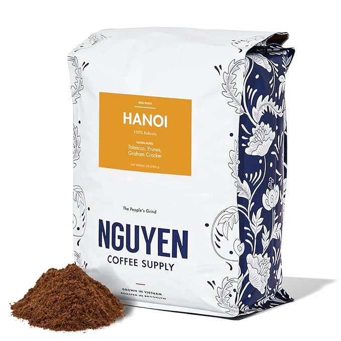 Nguyen Coffee Supply - Hanoi Robusta: Dark Roast Premium Ground Coffee Beans, Vietnamese Single