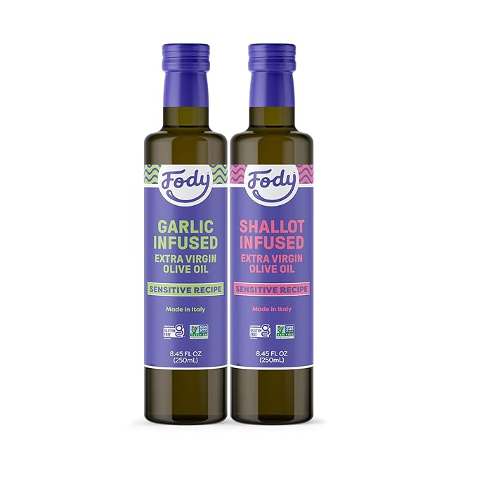 Fody Foods Garlic & Shallot Infused Extra Virgin Olive Oil, 8.45 Oz (Pack of 2), Low FODMAP