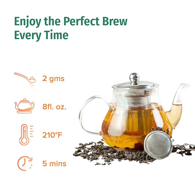 NEPAL TEA Organic Chai Tea Loose Leaf - Certified Organic Black Tea with Ginger, Cinnamon &
