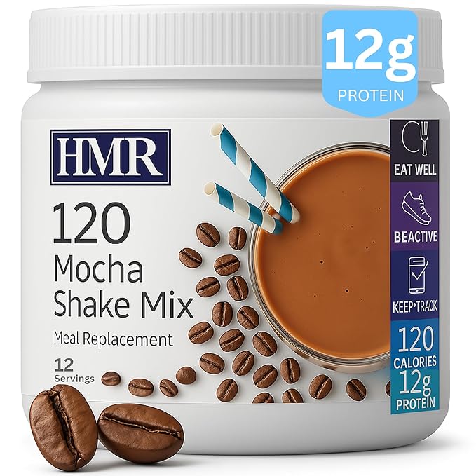 HMR 120 Shake Meal Replacement Powder | Mocha Shake Mix to Support Healthy Weight Loss | 12g of