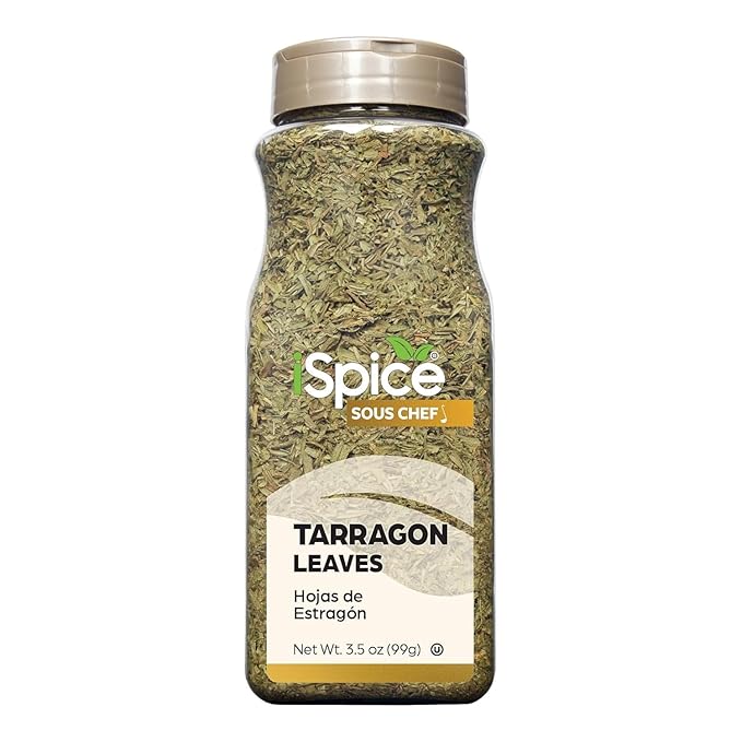 iSpice | Tarragon Leaves | 3.5 oz | Bulk Size, Restaurant Supply, Cooking Essentials, Value Bottle