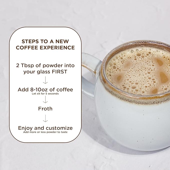 Laird Superfood Non-Dairy Coffee Creamer Mocha, Shelf-Stable Superfood Non-Dairy Powder Creamer