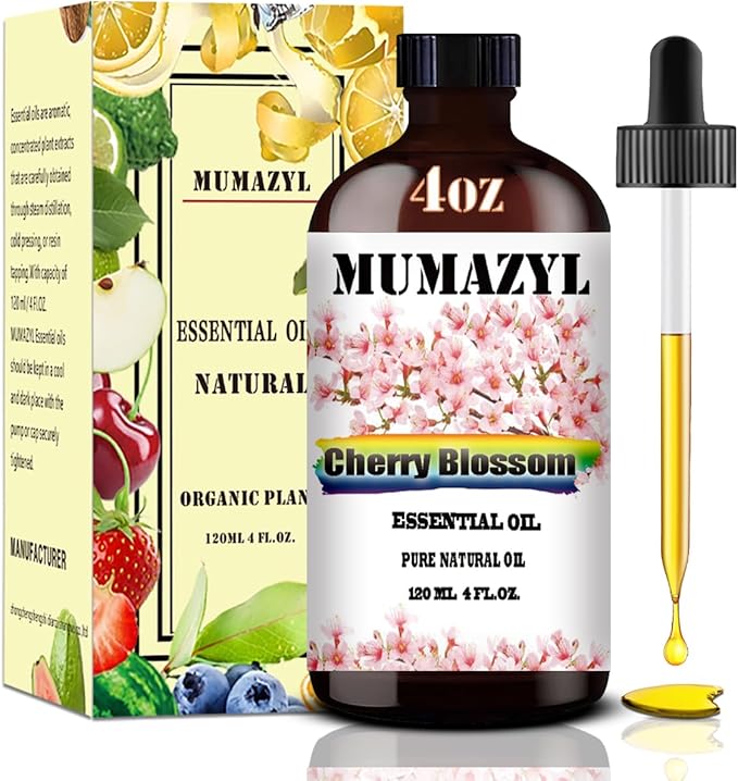 Cherry Blossom Essential Oil, Cherry Blossom Oil 4 Fl Oz 120ML for Diffuser Humidifier Yoga