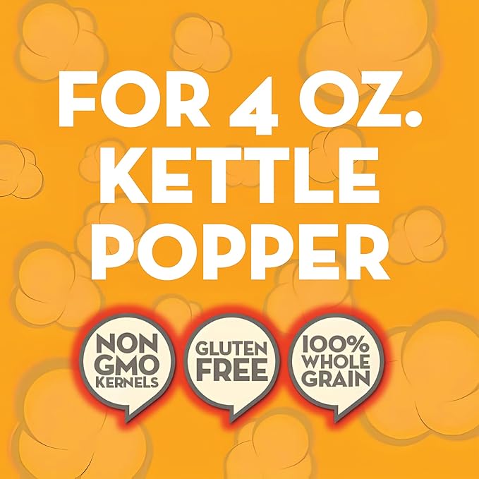 JOLLY TIME All in One Popcorn Kit, Portion Packets with Kernels, Oil and Salt for Movie Theater or