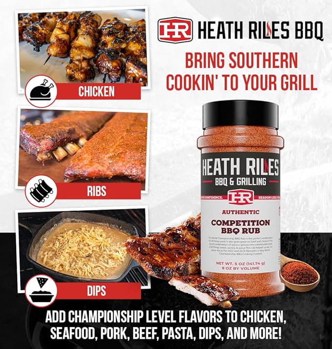 Heath Riles BBQ Rub - Competition Seasoning, Champion Pitmaster Recipe, Legendary BBQ Rubs For