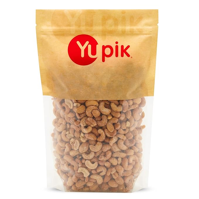Yupik Roasted Salted Whole Cashews, 2.2 lb (35.2 oz), Gluten-Free, Kosher, Vegan, Seasoned Nuts