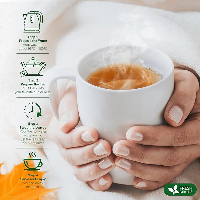 FreshDrinkUS, Oil-Reducing Herbal Tea ??40 Tea Bags | Blend of Winter Melon, Lotus Leaf, Ginger
