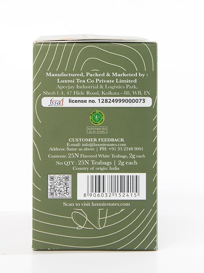 Luxmi Estates Lavender Valley Organic Lavender Tea (25 Tea Bags) Low Caffeine Tea Bags For Sleep