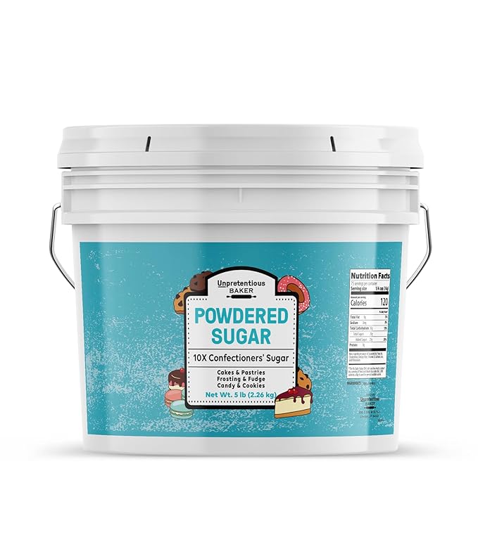 Unpretentious Powdered Sugar (1 Gallon) Confectioners Sugar, For Baking, Candy Making, Desserts