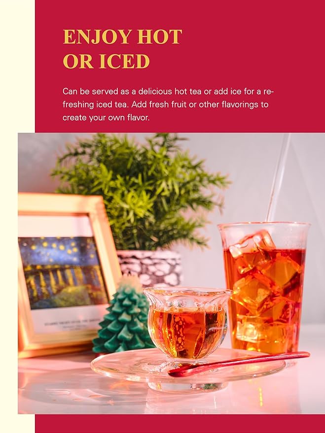 GLDNT Organic Decaf Black Tea Bags, Organic Black Tea Decaffeinated, Smooth Taste, Iced & Hot Tea