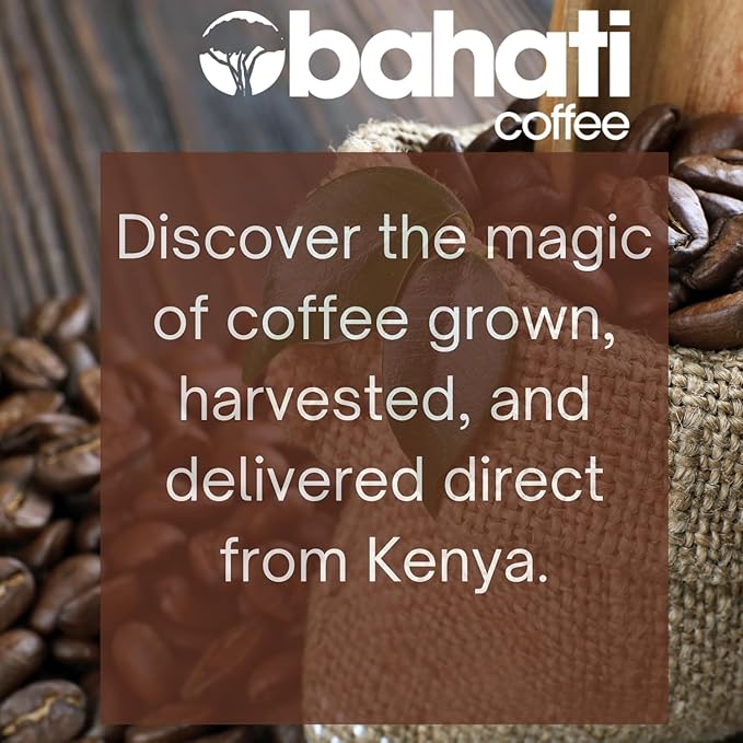 Kenya AA Grade Roasted Arabica Coffee Beans from Kenyan Highlands - 100% Pure Roasted Coffee Beans