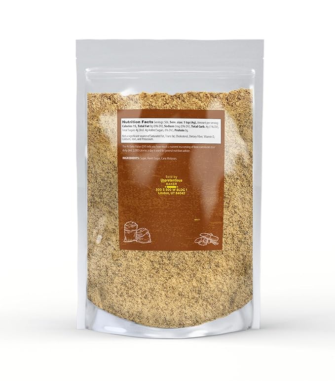 Unpretentious Light Brown Sugar, 5 lb, Made With Cane Molasses, Perfect For Desserts, Meat & Fruit