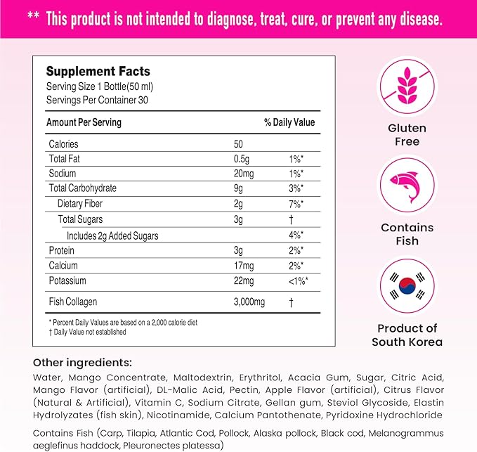 CJ Wellcare Innerb Glowshot Collagen (50.7 fl oz, 30 Servings) - Marine Liquid Collagen for Women