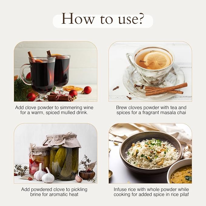 Geo-Fresh Organic Clove Powder ??1.59 oz Glass Jar ??Ground Cloves ??USDA Certified, Non-GMO