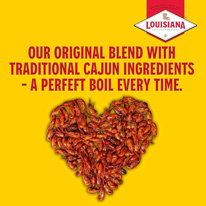 Louisiana Fish Fry Products Crawfish, Shrimp & Crab Boil Seasoning - Spicy & Delicious Seafood