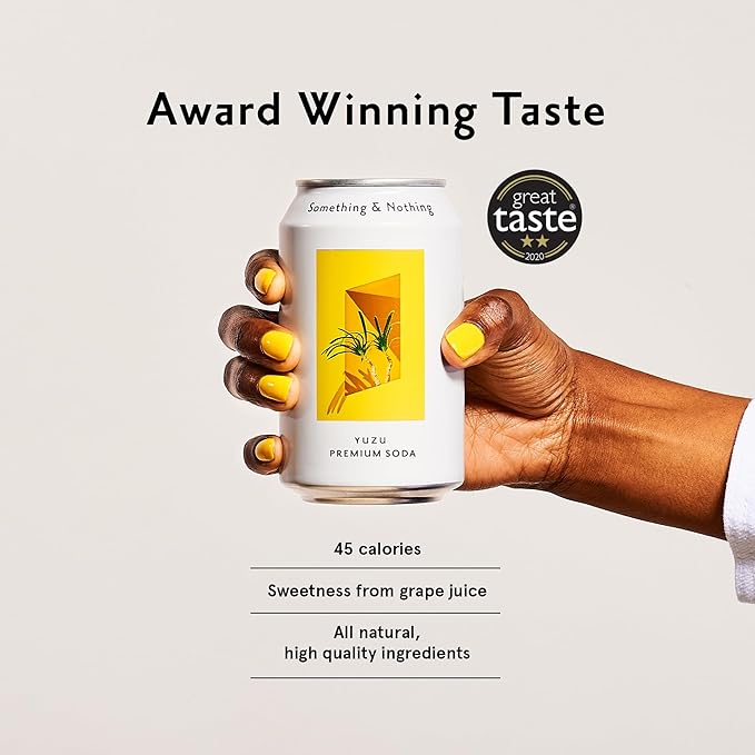Something & Nothing Yuzu Flavoured Sparkling Water | Lightly Carbonated, Full Flavoured with Added