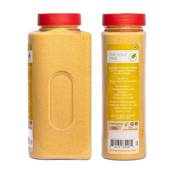 Yellow Mustard Powder 14.11 oz ??Ground Organic Mustard Seed for Seasoning & Cooking ??USDA